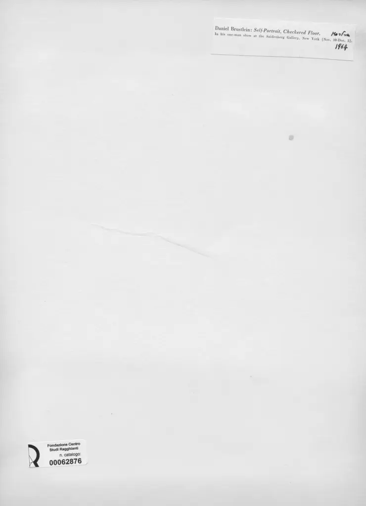 Anonimo , Brustein, Daniel - sec. XX - Self-portrait, Checkered Floor , retro