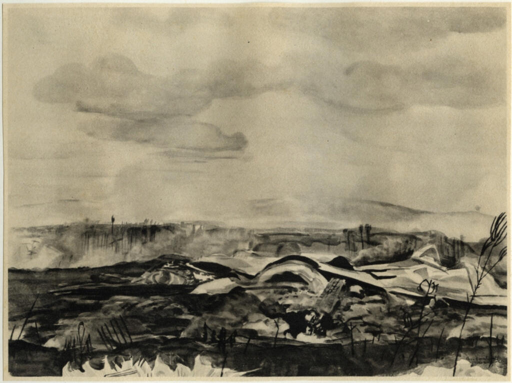 Anonimo , Burchfield, Charles - sec. XX - Burning Muckland , fronte