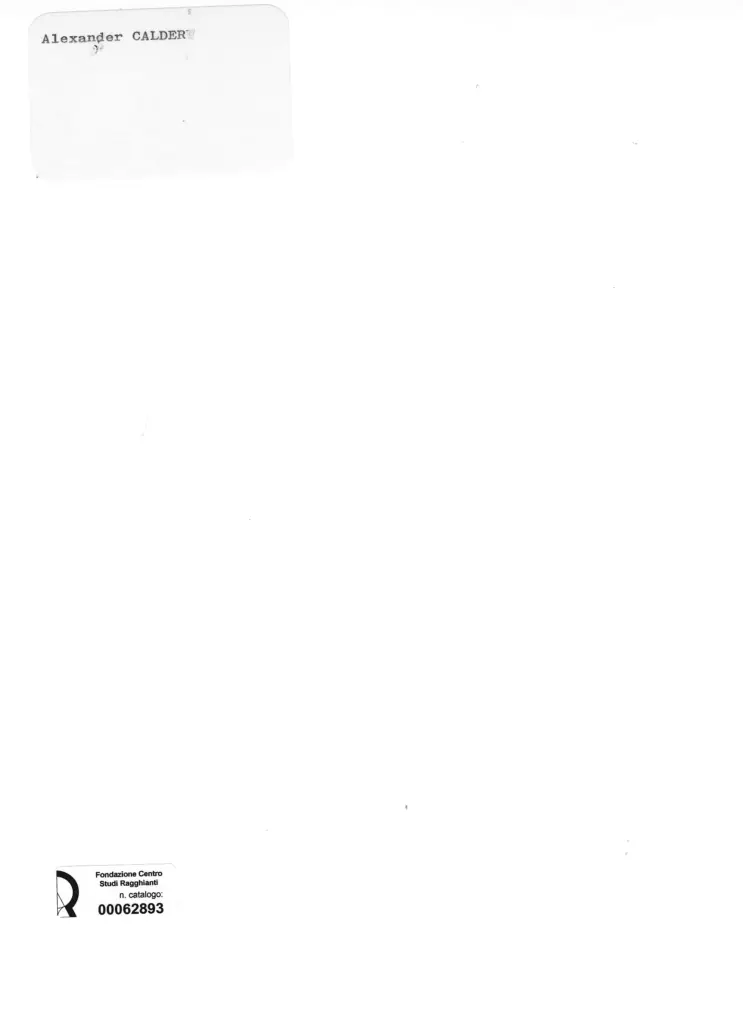 Anonimo , Calder, Alexander - sec. XX - Lampadario a colori , retro