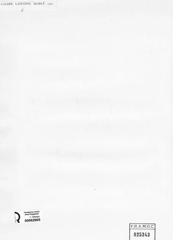 Anonimo , Calder, Alexander - sec. XX - Laocoon , retro