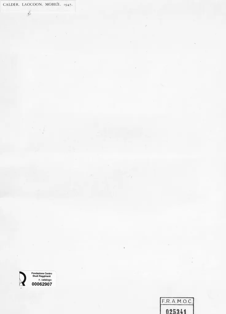 Anonimo , Calder, Alexander - sec. XX - Laocoon , retro