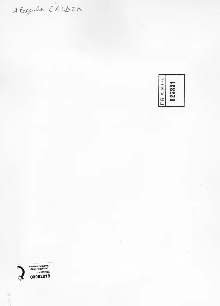 Anonimo , Calder, Alexander - sec. XX - Pesce , retro