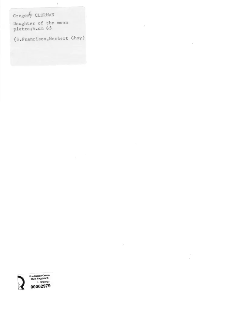 Anonimo , Clurman, Gregory - sec. XX - Daugther of the Monn , retro