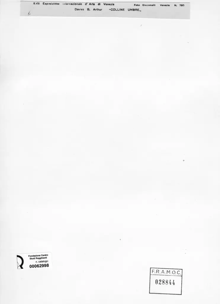 Giacomelli , Davies, Arthur B. - sec. XX - Colline Umbre , retro