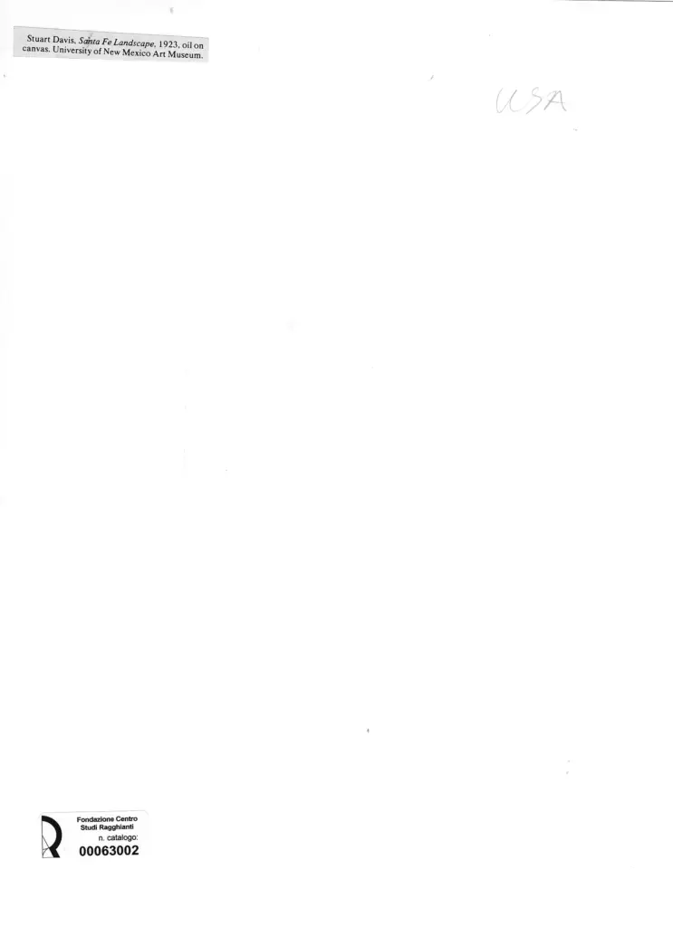 Anonimo , Davis, Stuart; sec. XX; , retro