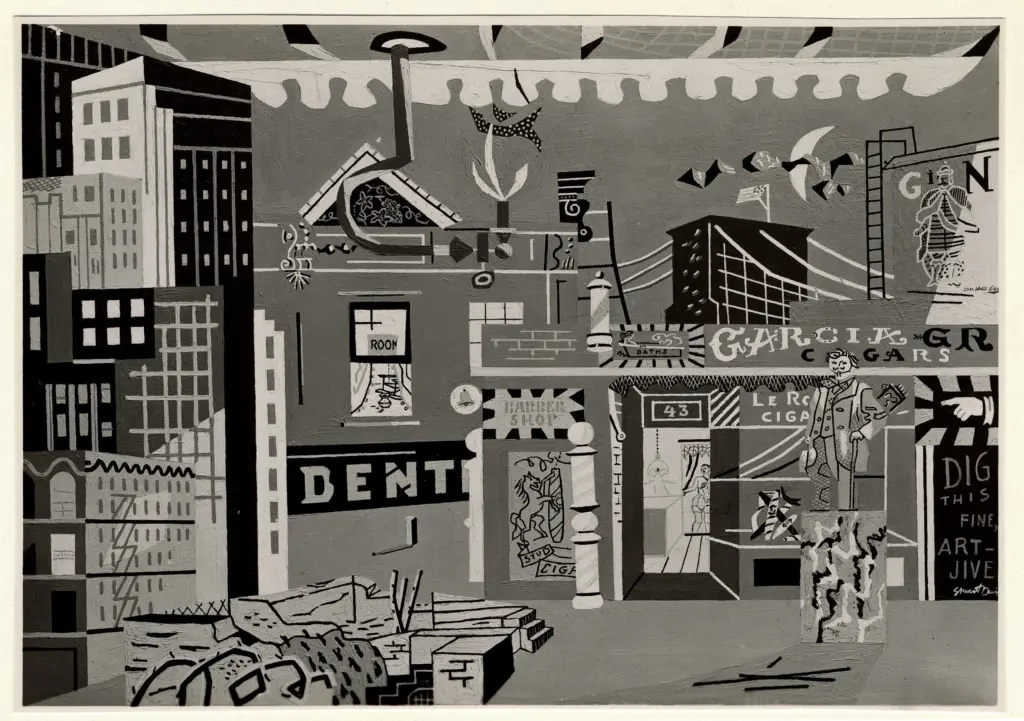 Fotografia Ferruzzi , Davis, Stuart - sec. XX - New York a lume di gas , fronte