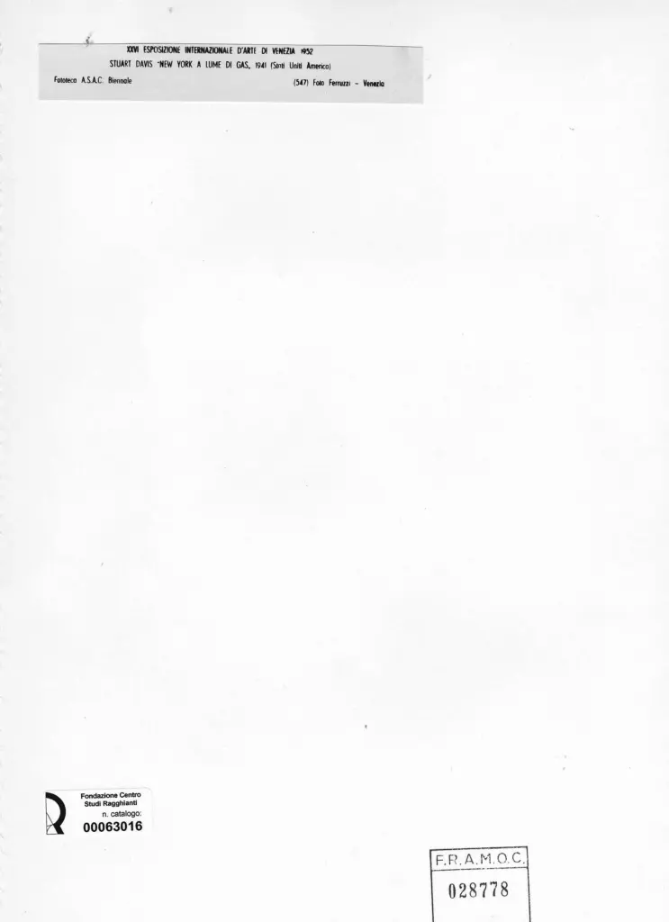 Fotografia Ferruzzi , Davis, Stuart - sec. XX - New York a lume di gas , retro