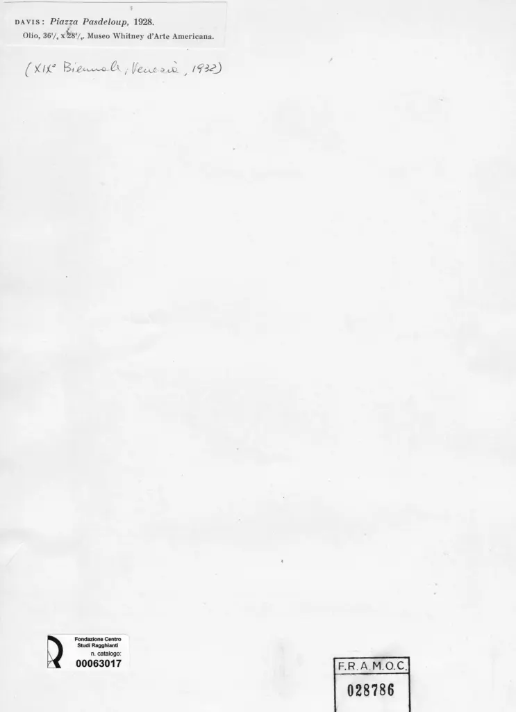 Anonimo , Davis, Stuart - sec. XX - Piazza Padeloup , retro