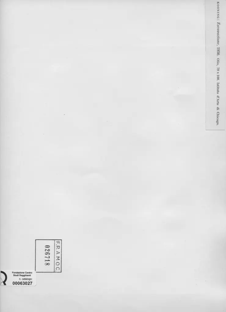 Anonimo , De Kooning, Willem - sec. XX , retro