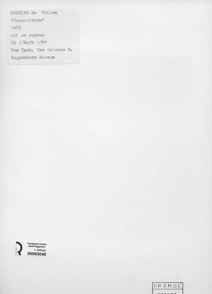 Anonimo , De Kooning, Willem - sec. XX - Composition , retro