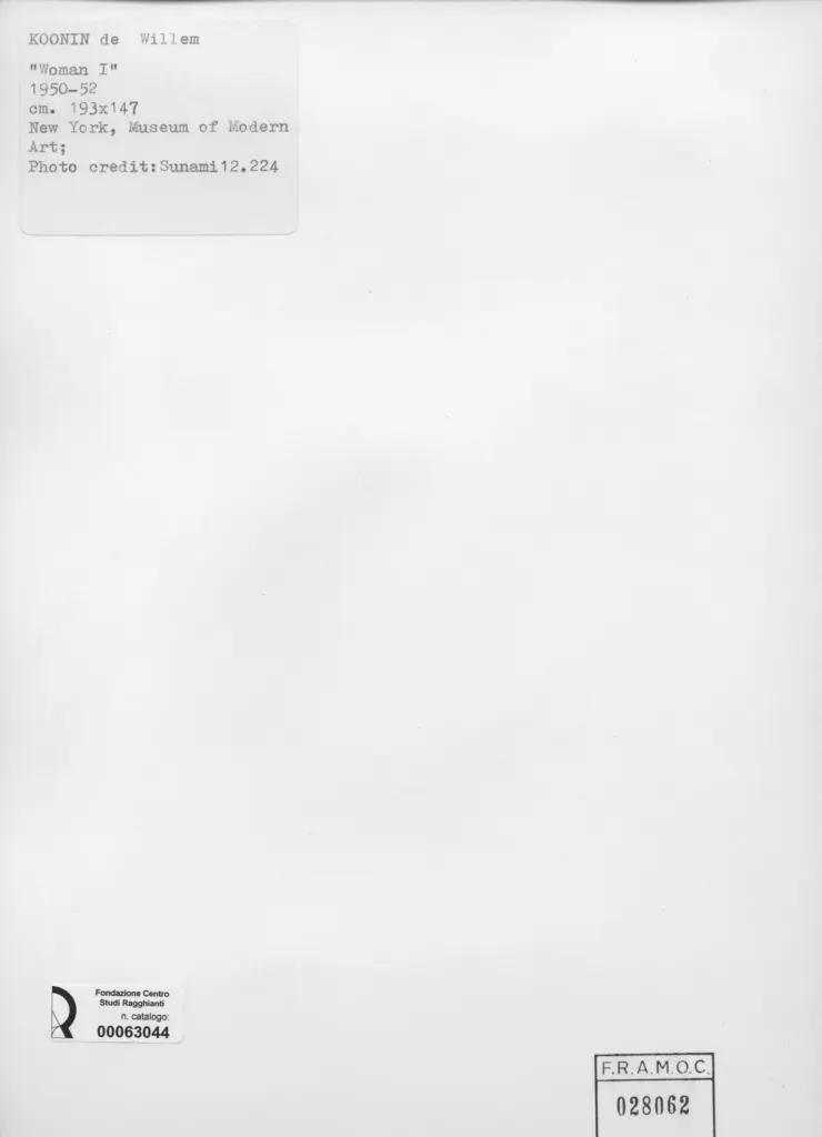 Sunami, Soichi , De Kooning, Willem - sec. XX - Woman I , retro