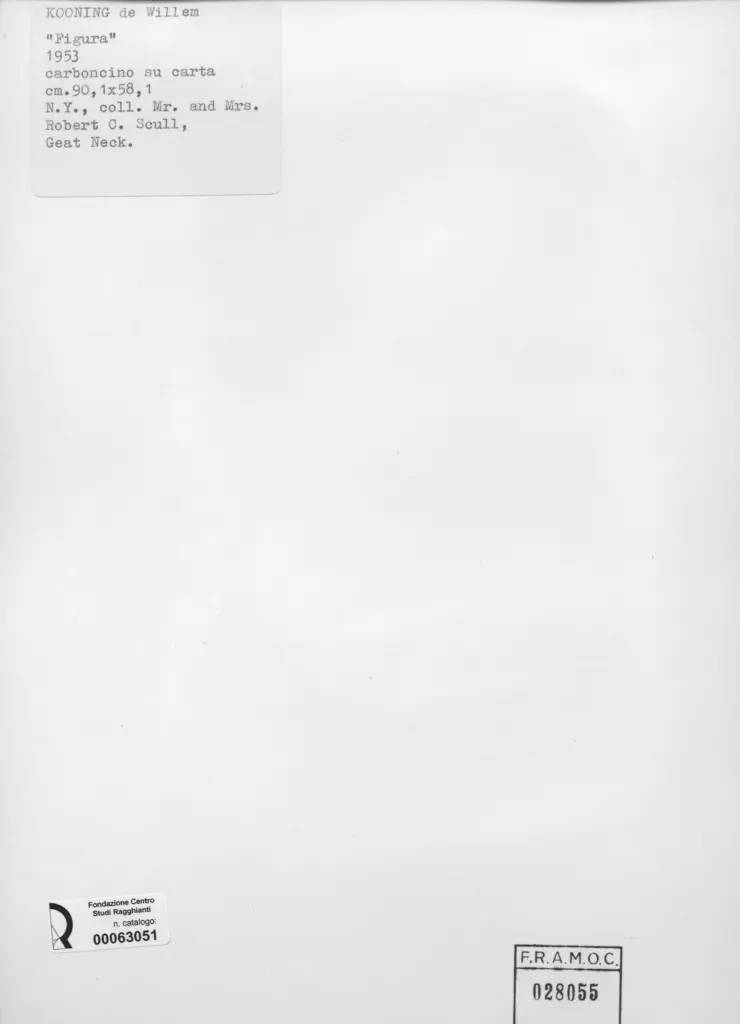 Anonimo , De Kooning, Willem - sec. XX - Figura , retro