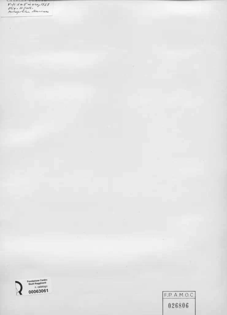 Anonimo , Demuth, Charles Henry - sec. XX - Vedi il n. 5 in oro , retro