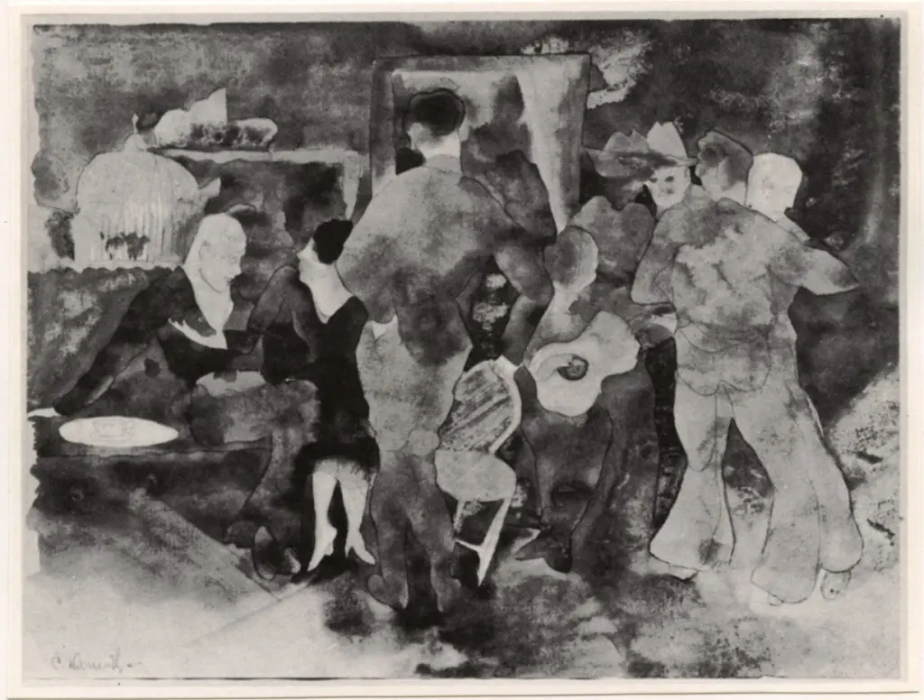 Anonimo , Demuth, Charles Henry - sec. XX - Rosso damerino , fronte