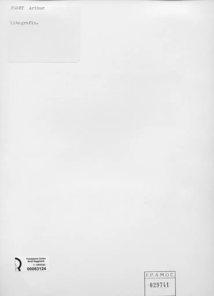 Anonimo , Flory, Arthur - sec. XX - Composizione , retro
