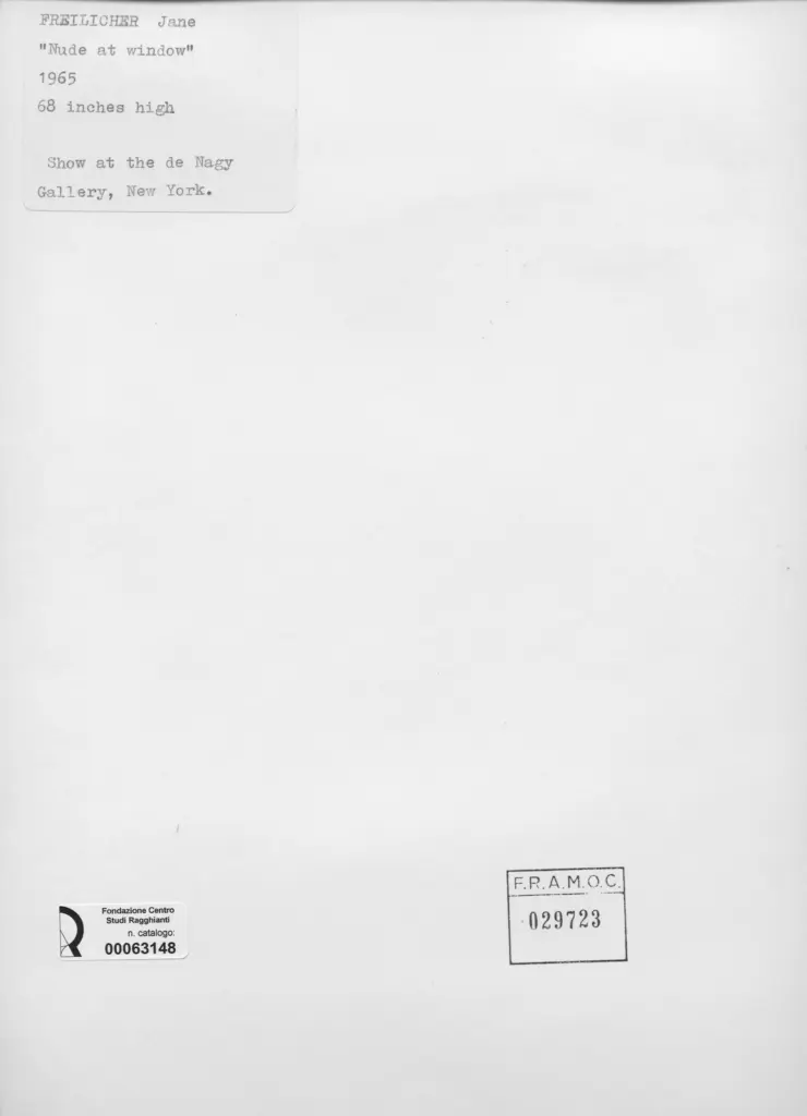 Anonimo , Freilicher, Jane - sec. XX - Nude at window , retro