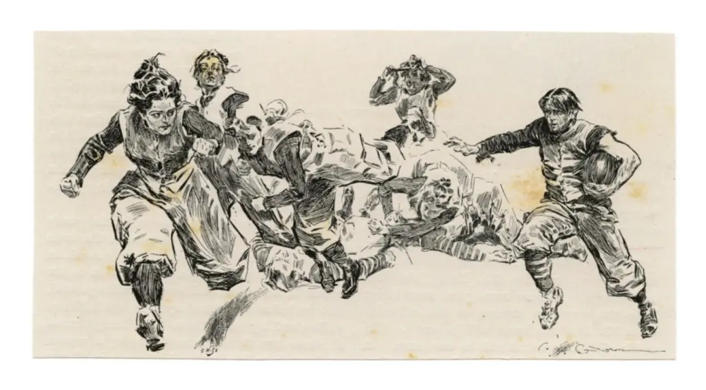Gibson, Charles Dana , The Coming Game: Yale v. Vassar -