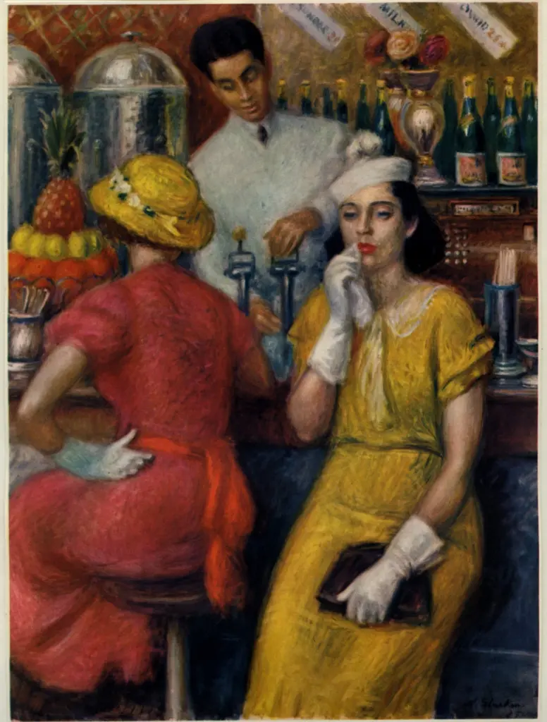 Anonimo , Glackens, William J. - sec. XX - Il bar , fronte