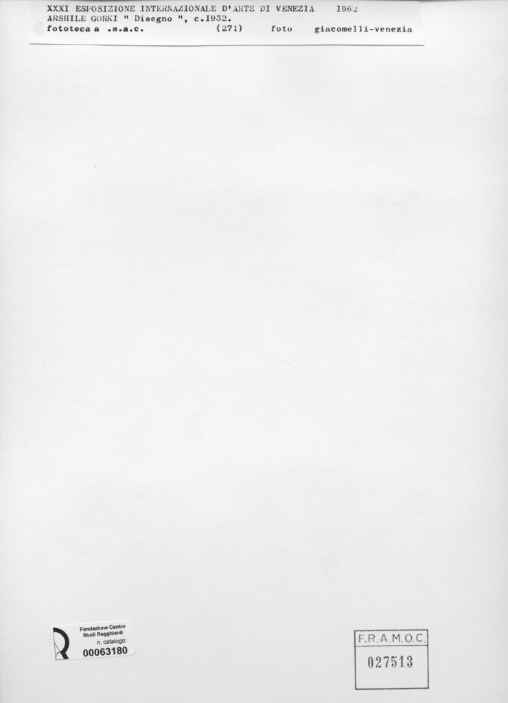Giacomelli , Gorki, Arshile - sec. XX - Disegno , retro