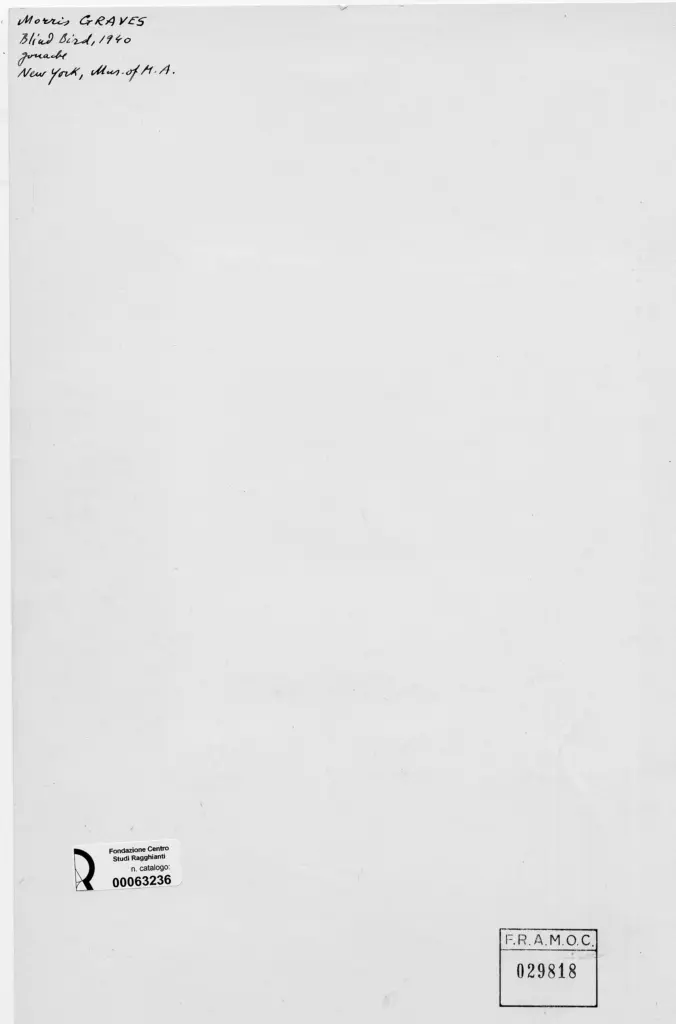 Anonimo , Graves, Morris - sec. XX - Blind Bird , retro