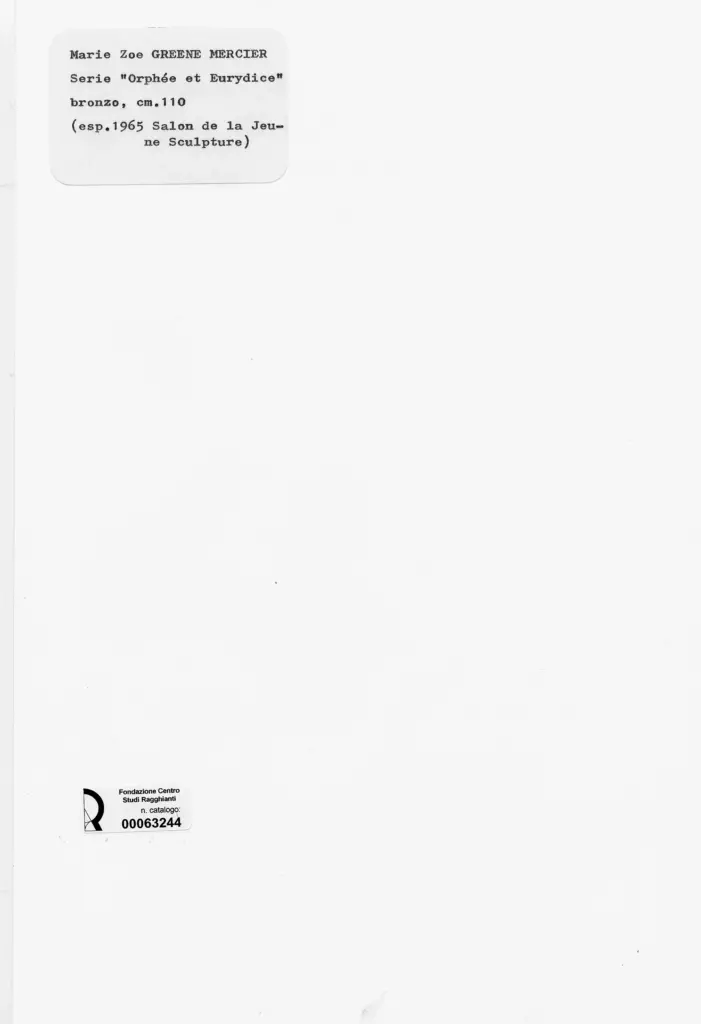Anonimo , Greene-Mercier, Marie Zoe - sec. XX - Serie Orph&eacute;e et Eurydice , retro