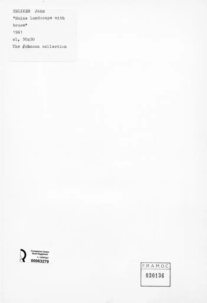 Anonimo , Heliker, John - sec. XX - Maine Landscape with house , retro