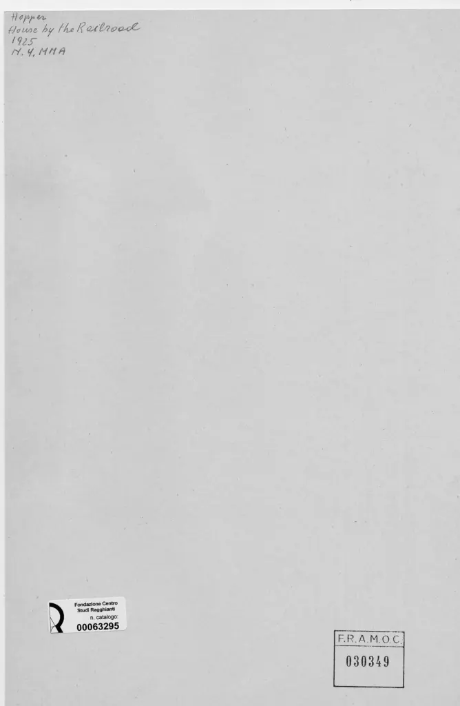 Anonimo , Hopper, Edward - sec. XX - House by the Railroad , retro