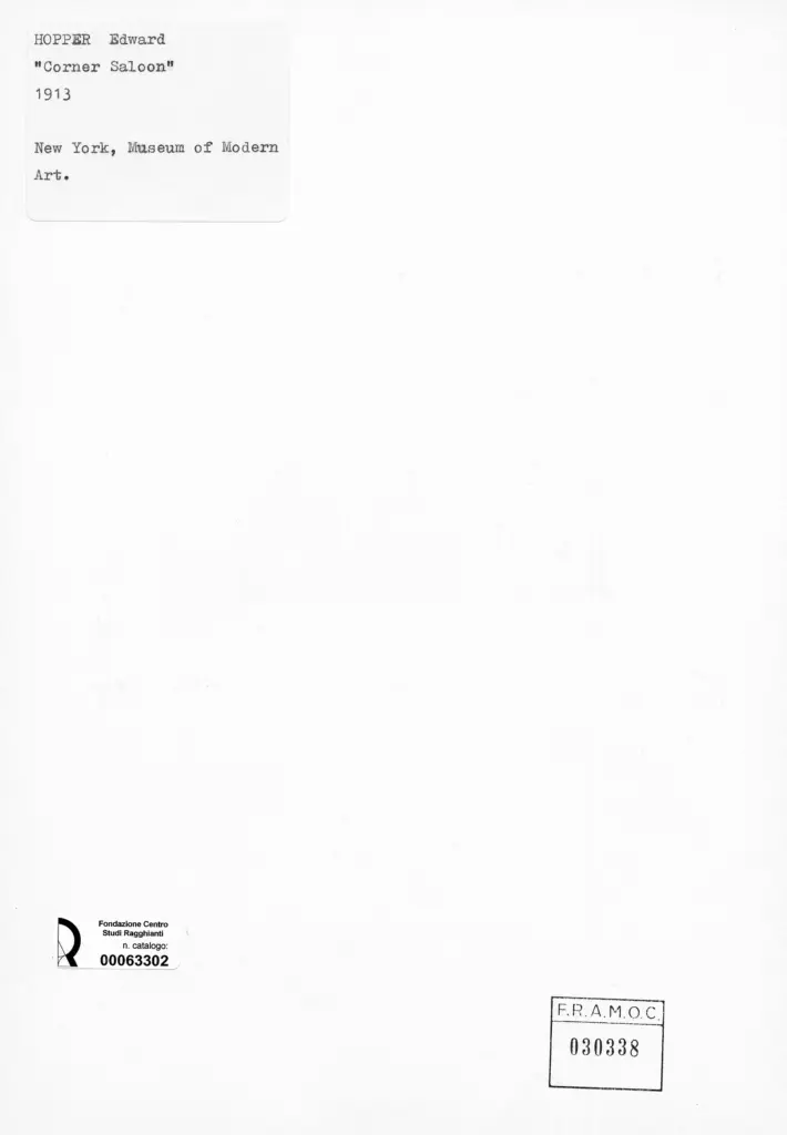 Anonimo , Hopper, Edward - sec. XX - Corner Saloon , retro