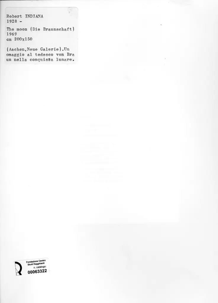 Indiana, Robert - sec. XX - The Moon , retro
