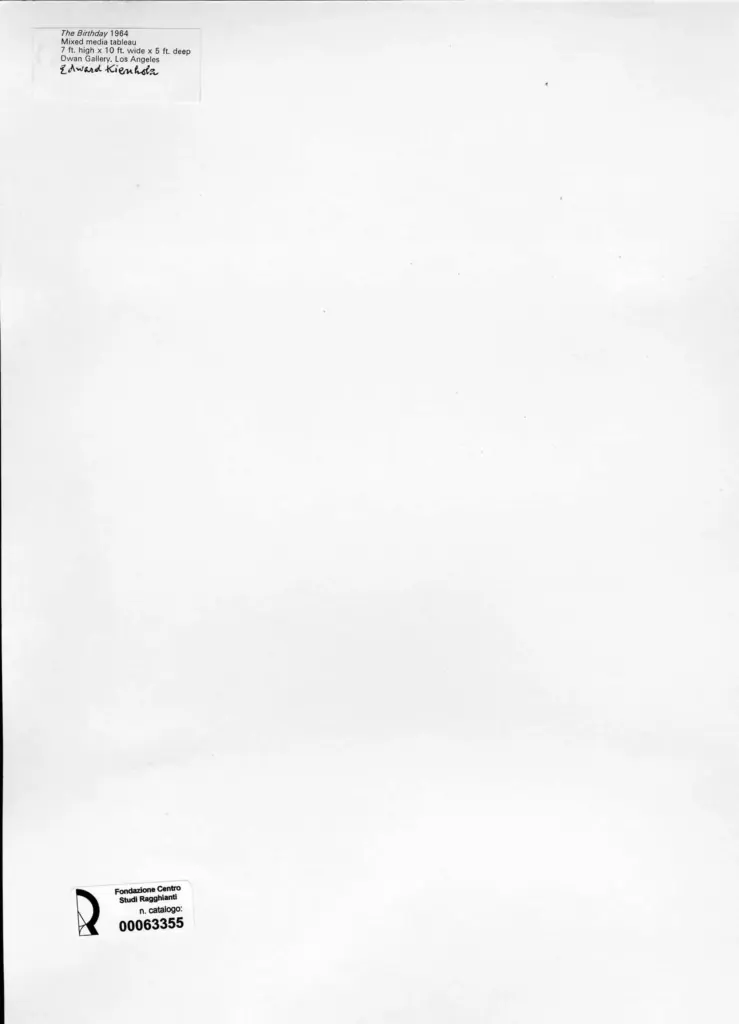 Anonimo , Kienholz, Edward - sec. XX - The birthday , retro