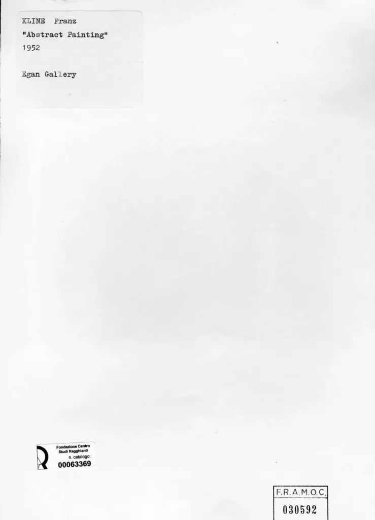 Anonimo , Kline, Franz - sec. XX - Abstract Painting , retro