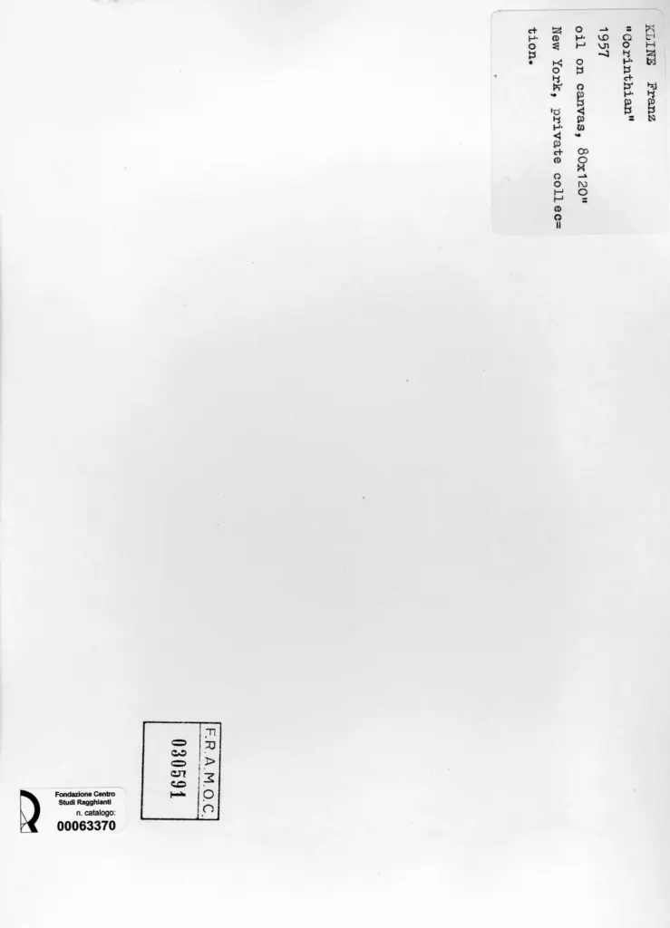 Anonimo , Kline, Franz - sec. XX - Corinthian , retro