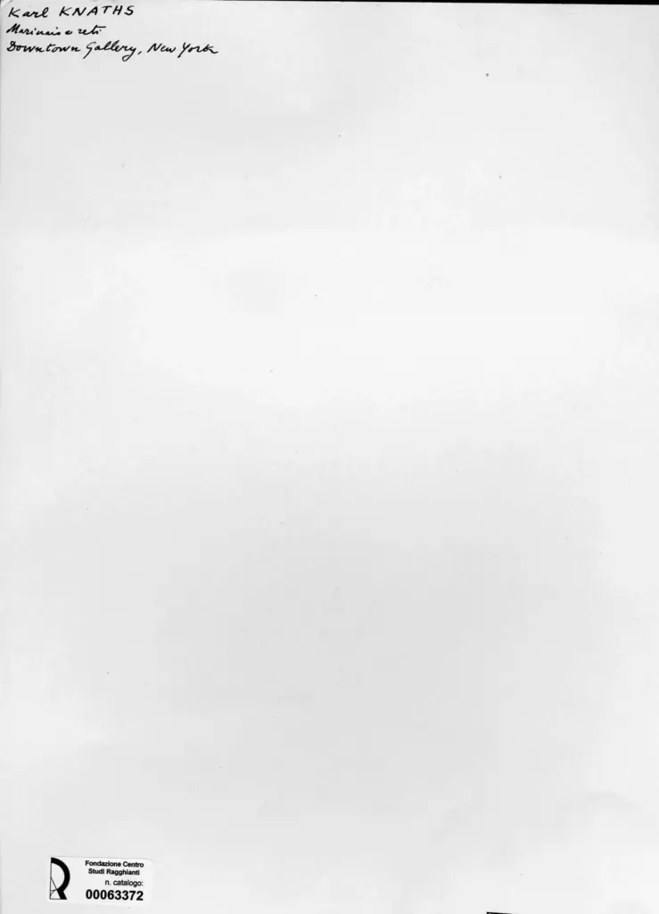 Anonimo , Knaths, Karl - sec. XX - Marinaio e reti , retro