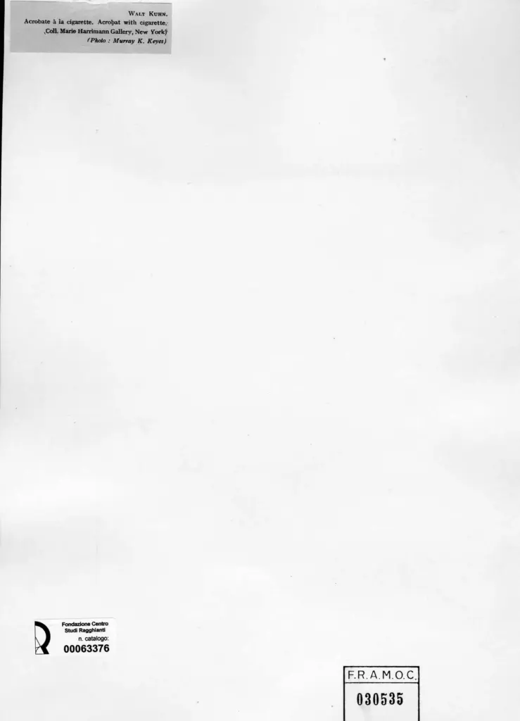 Keyes, Murray Kendall , Kuhn, Walt - sec. XX - Acrobate &agrave; la cigarette , retro