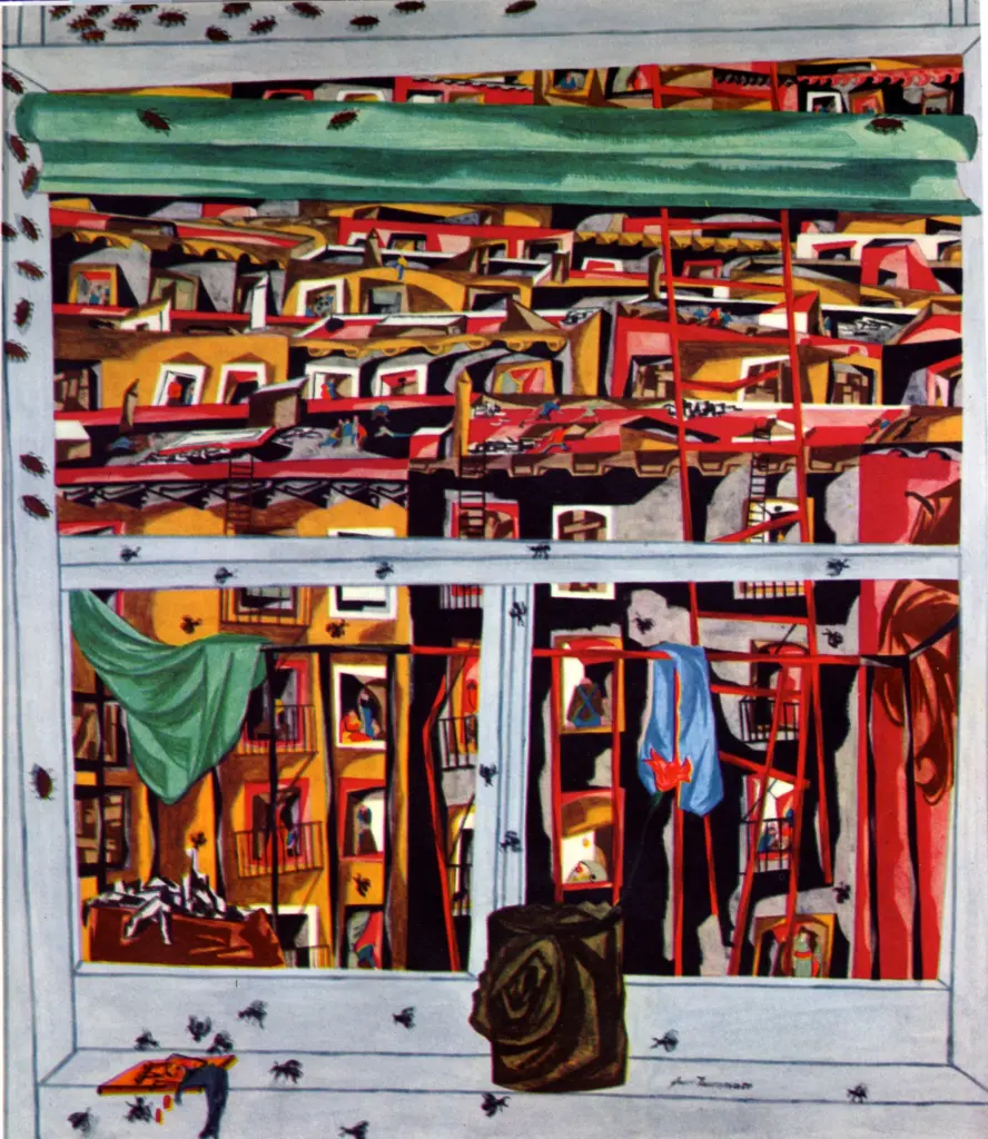 Anonimo , Lawrence, Jacob - sec. XX - Bassifondi , fronte