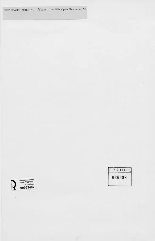 Anonimo , Marin, John - sec. XX - The Singer Bulding , retro
