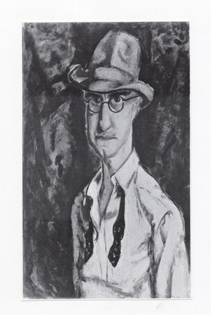Anonimo , Maurer, Alfred - sec. XX - Autoritratto con cappello , fronte