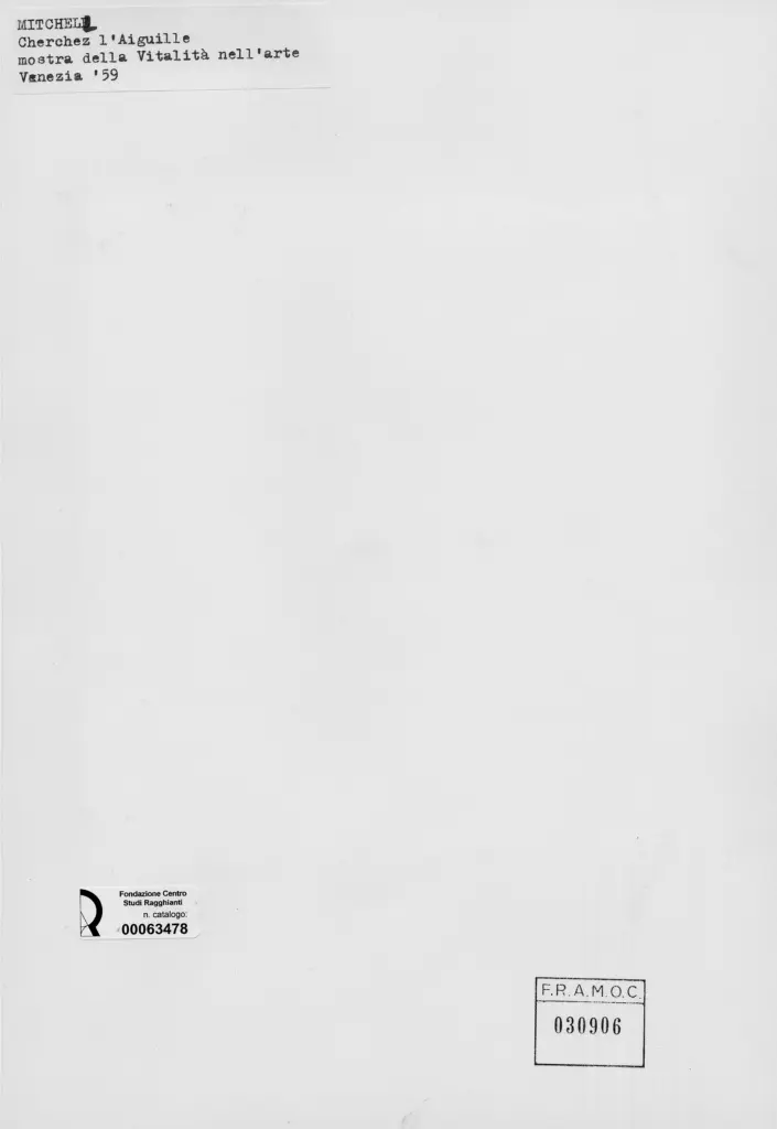 Anonimo , Mitchell, Joan - sec. XX - Cherchez l'aiguille , retro