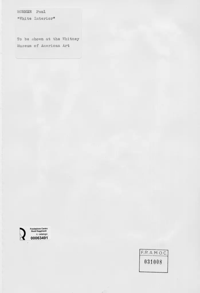 Anonimo , Mommer, Paul - sec. XX - White Interior , retro
