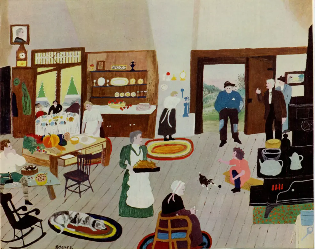 Anonimo , Robertson Moses, Anna Maria - sec. XX - Ein Landstreicher am Weihnachtsabend , fronte