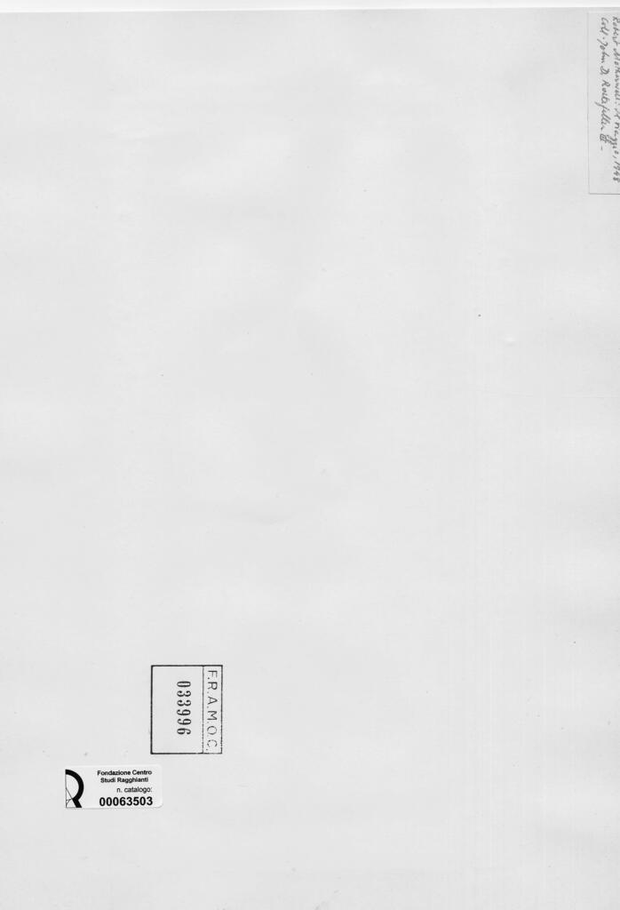 Anonimo , Motherwell, Robert - sec. XX - Il viaggio , retro