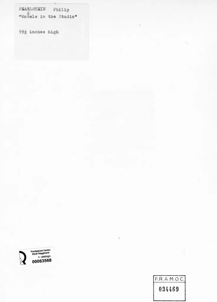 Anonimo , Pearlstein, Phillip - sec. XX - Modelle nello studio , retro