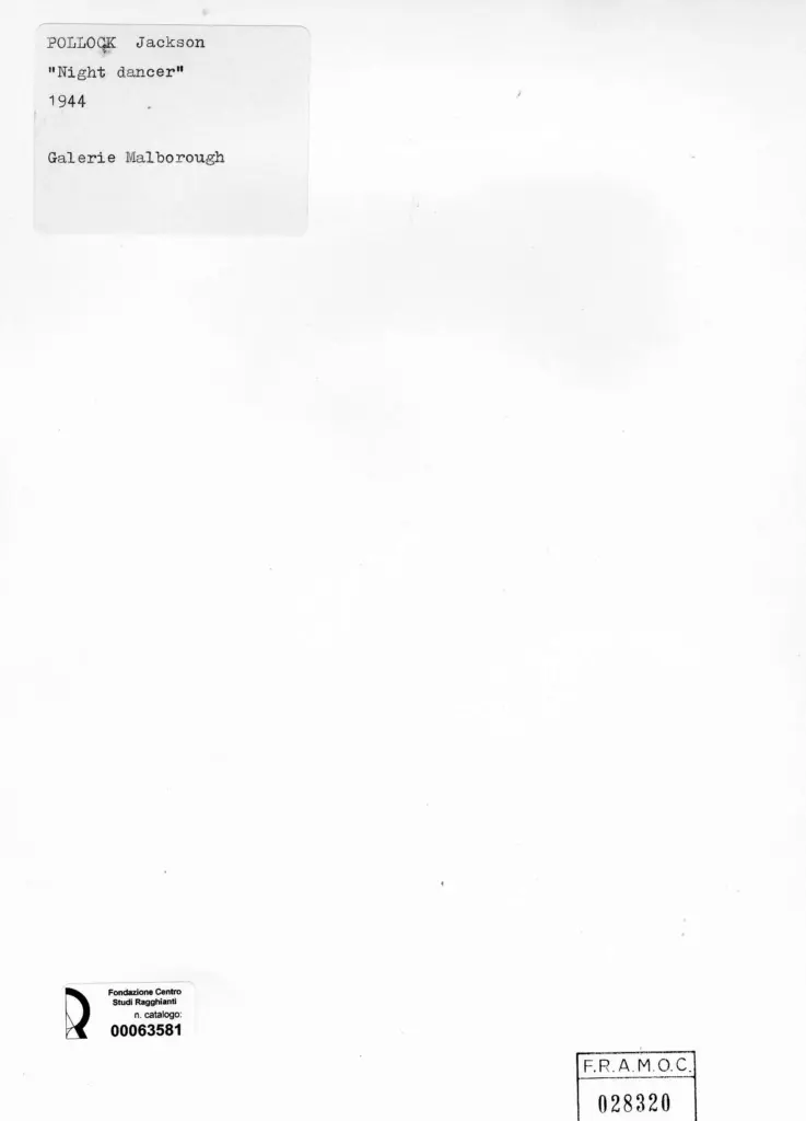 Anonimo , Pollock, Jackson - sec. XX - Night Dancer , retro