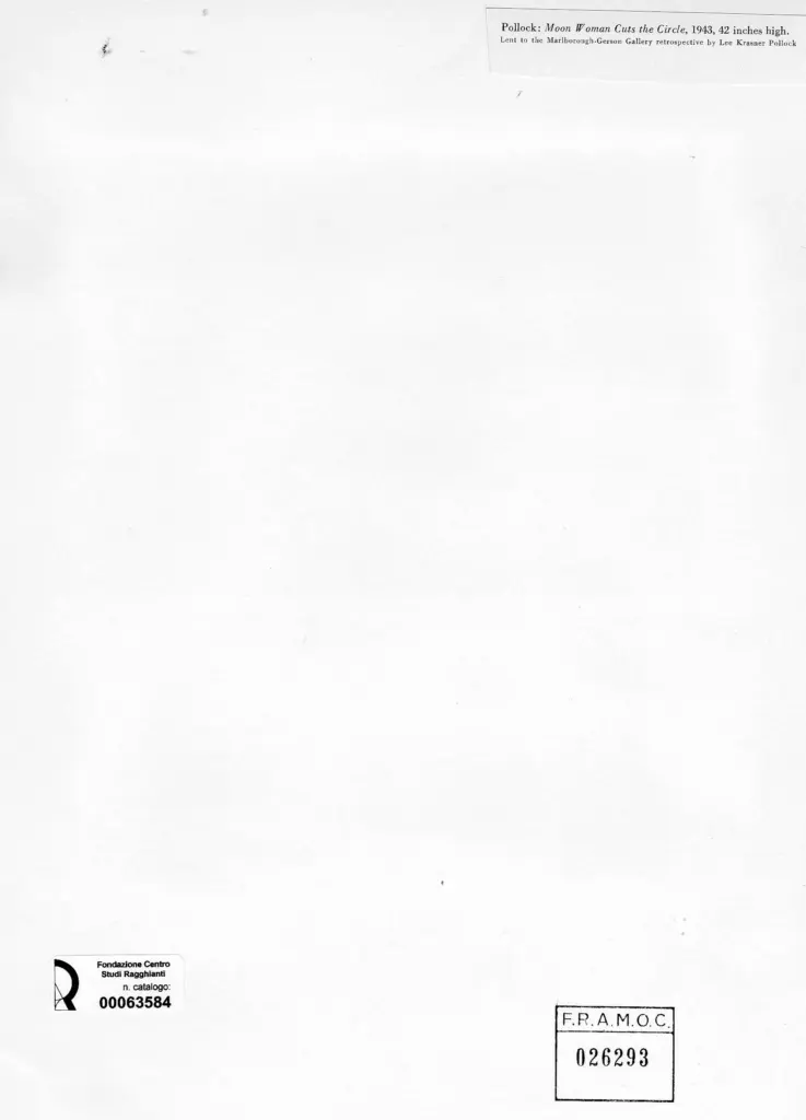 Anonimo , Pollock, Jackson - sec. XX - Moon Woman Cuts teh Circle , retro