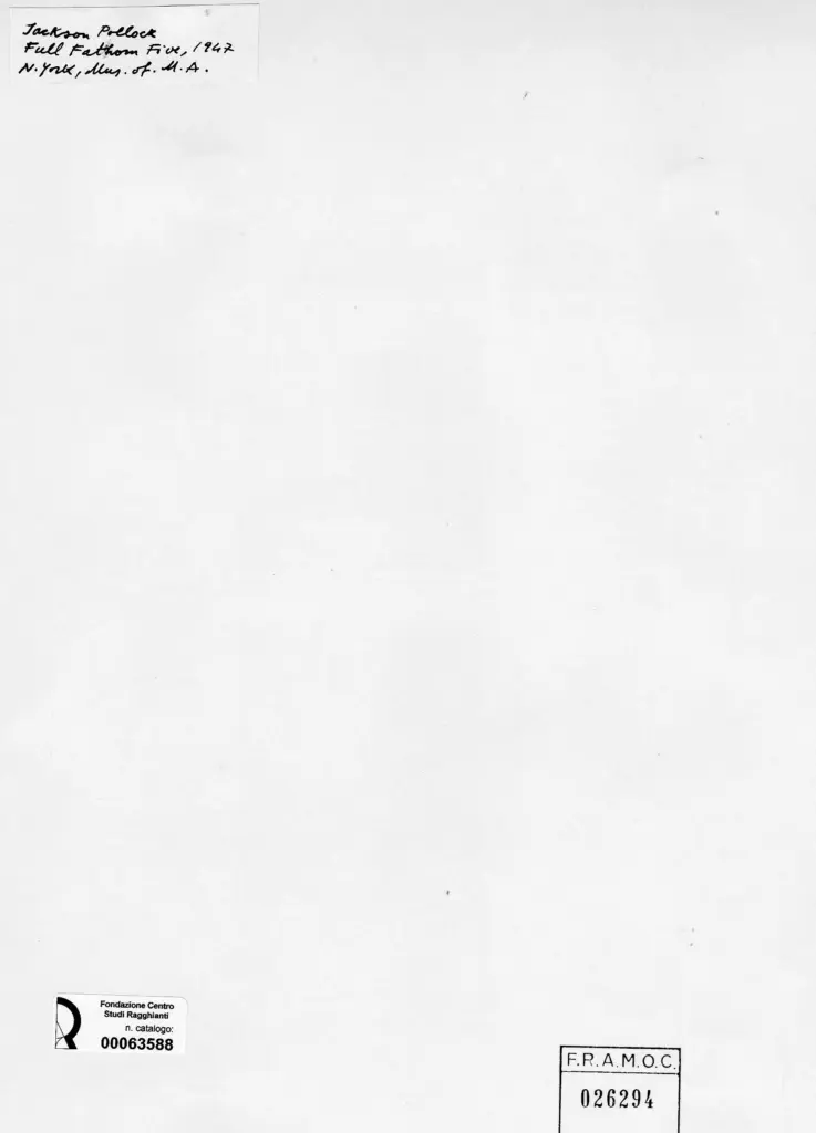 Anonimo , Pollock, Jackson - sec. XX - Full Fathom Five , retro