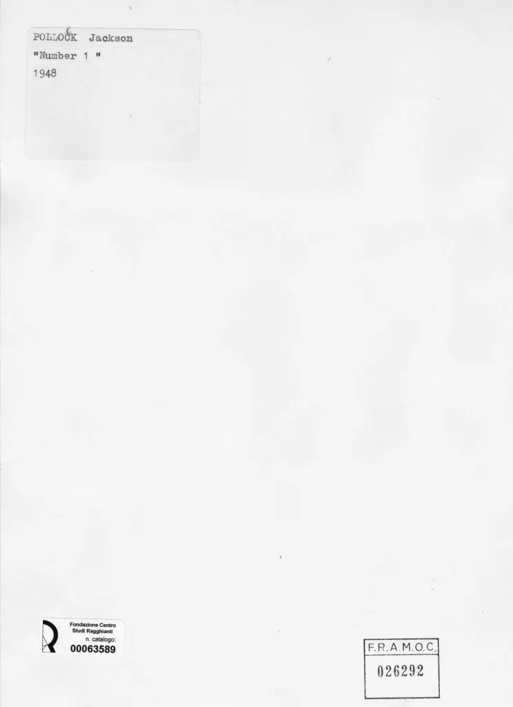 Anonimo , Pollock, Jackson - sec. XX - Number 1 , retro