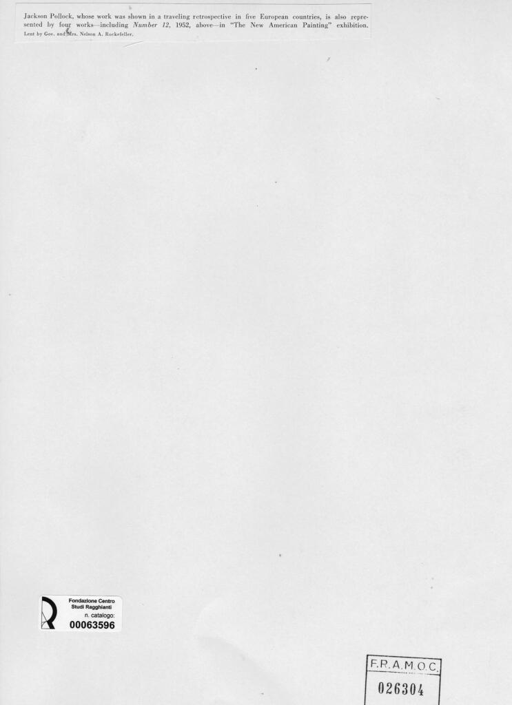 Anonimo , Pollock, Jackson - sec. XX - Number 12 , retro