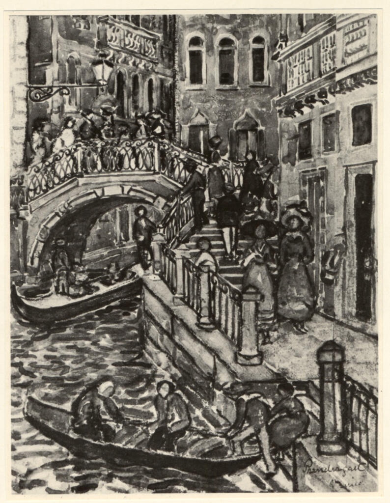 Anonimo , Prendergast, Maurice - sec. XX -Ponte a gradinate, Venezia , fronte