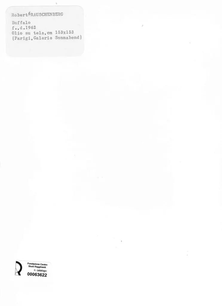 Anonimo , Rauschenberg, Robert - sec. XX - Buffalo , retro