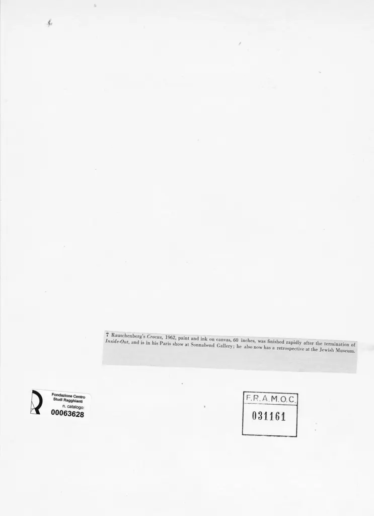 Anonimo , Rauschenberg, Robert - sec. XX - Crocus , retro